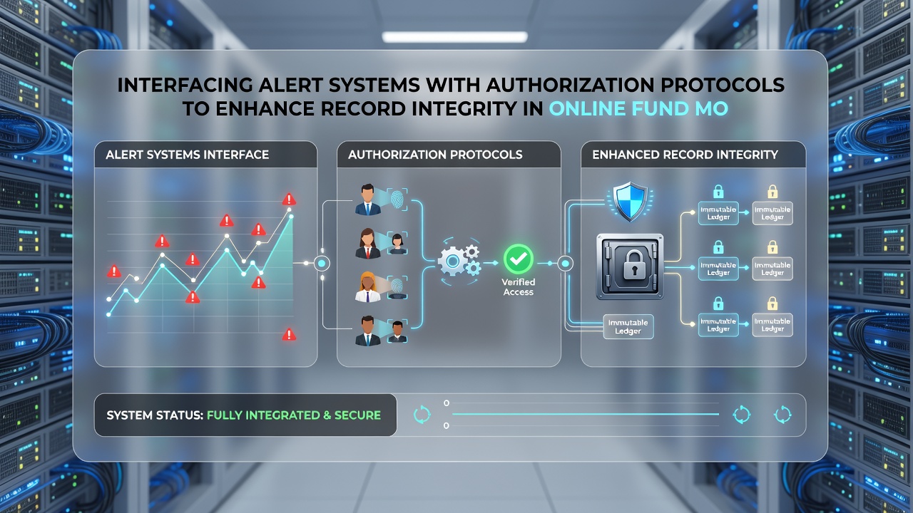 Flowchart illustrating how alerts and authorization steps maintain transaction records