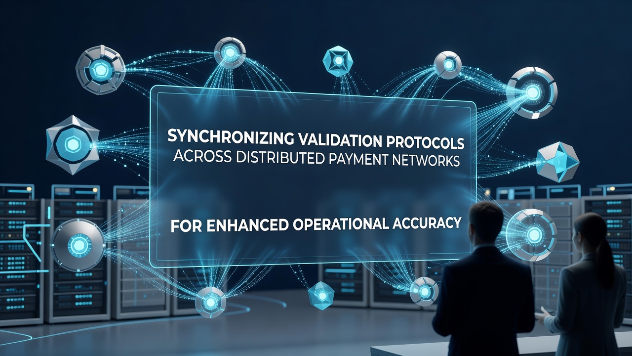 Distributed payment network nodes connected through synchronized validation protocols displayed in a digital interface